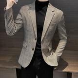 Bonsir Men's Suit Jackets Casual Spring Autumn Male Blazer Single Breasted Menswear Gentleman Clothes Original Luxury Designer Coat