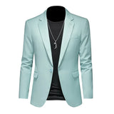 BONSIR  -  New Men's Slim Fit Blazer Big Size Wedding Suit Jacket Business Casual Single Breasted Office Sport Formal Lounge Suit Jacket