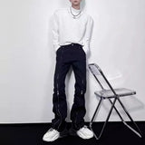 Bonsir Mens T-Shirt Textured Casual T-Shirt Spring Streetwear Fashion Campus Harajuku Old Money Men Long-Sleeve Top Men'S Clothing