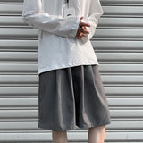 Bonsir Summer Suit Shorts Men Fashion Society Mens Dress Shorts Korean Loose Grey Black Casual Shorts Mens Office Formal Shorts M-2XL