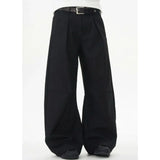 BONSIR  -  Pleated scimitar trousers for men in spring and autumn new trendy brand high-end loose straight trousers draped casual pants