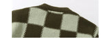 BONSIR  -  Spring Autumn Men's Plaid O-Neck Sweaters Casual Men Cashmere Warm Knitted Pullover Men Classic Loose Knitwear Sweaters Clothing