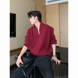 BONSIR  -  Autumn and winter simple design drop-down cardigan sweater loose lazy men's and women's casual knitted sweater jacket