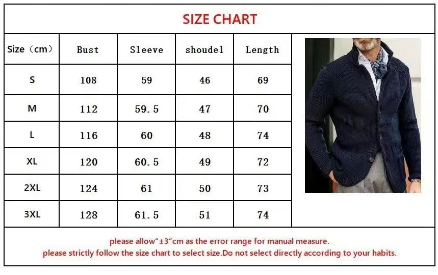 Bonsir Men Winter Sweater Jaket Solid Color Long Sleeves Pocket Single-breasted Keep Warm Knitted Turn-down Collar Sweater Coat For Man