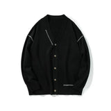 BONSIR  -  Men's New Autumn Style Knitted Cardigan, Personalized V-neck, All-match for Outerwear, Casual, Loose and Trendy Top