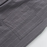 BONSIR  -  New American Style Business Striped Men Suit Pants Light Luxury Leisure Linen Straight Pants Urban Fashion High Quality Trousers