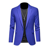 BONSIR  -  New Men's Slim Fit Blazer Big Size Wedding Suit Jacket Business Casual Single Breasted Office Sport Formal Lounge Suit Jacket