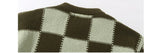 BONSIR  -  Spring Autumn Men's Plaid O-Neck Sweaters Casual Men Cashmere Warm Knitted Pullover Men Classic Loose Knitwear Sweaters Clothing