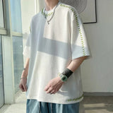 BONSIR  -  Men T Shirt T Shirt Casual Harajuku T Shirts Manual Suture Men Streetwear For Men High Quality Widely Applicable