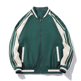 BONSIR  -  New Men Jacket Thin Breathable Windbreaker Autumn Baseball Man Jackets Sports Striped Coats Outwear Men's Clothing Top