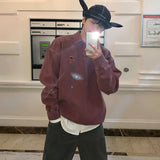 BONSIR  -  Men's Polo Shirt Spring Turn-Down Collar Embroidered Streetwear Core Korean Oversized Fit Cotton Blend Urban Aesthetic Top
