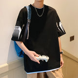 BONSIR  -  Summer Short Sleeve Pure Cotton T Shirts for Men Solid Color Korean Fashion Streetwear New Casual Tshirts Men Outwear Basic Tops