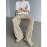 BONSIR  -  Summer Linen Pants Men Oversized Thin Beige Casual Pants Men Streetwear Korean Loose Wide Leg Pants Mens Tie-dye Trousers M-3XL
