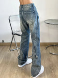 Bonsir With Pockets Straight Men's Jeans Trousers Bootcut Man Cowboy Pants Punk Flared Original Luxury 2024 Fashion Y2k Vintage Classic