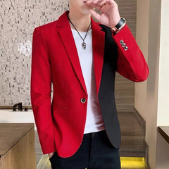 Bonsir Spring New Gradient Color Suit Jacket Men's Streetwear Korean Slim Fit Casual Blazer Wedding Business Clothing Suit Coats