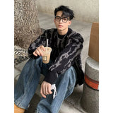 BONSIR  -  American retro couple sweater men's winter thickened warm teen trend lazy advanced sense ruffian handsome knitted sweater