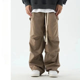 Bonsir Wrinkled work pants men's American retro high street Vibe fashion casual pants ins trend