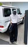 BONSIR  -  Oversized Black Suit Pants Men Fashion Social Mens Dress Pants Korean Loose Wide Leg Pants Mens Office Formal Trousers M-3XL