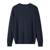 BONSIR  -  Men's Round-neck Sweater for Autumn and Winter, Thickened Pure Color Base Layer Shirt, New Style Inner Wear Knitted Wool Sweater