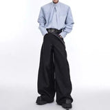 Bonsir Men Three-Dimensional Pleated Ribbon Shirt Spring Streetwear Fashion Luxury Youth Campus Long-Sleeve Top Men'S Clothing New
