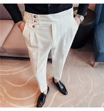 BONSIR  -  Men's Summer Trousers Men's Business Formal Pants Slimming and Mature Style Casual Suit Pants
