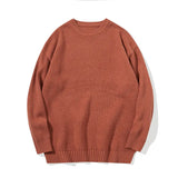 BONSIR  -  New Trendy Solid-color Simple and Loose Sweater for Young Men, Casual and Versatile, Thickened Pullover Knitted Sweater S-2XL