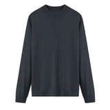 BONSIR  -  Men's New Style 100% Fine-spun Wool Sweater in Pure Color for Autumn and Winter, Fashionable Business Knitted Base Layer Sweater