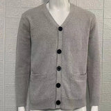 BONSIR  -  Men's New Style Knitted Sweater in Autumn and Winter, Korean Version V-Neck Long Sleeve Slim-Fit Cardigan Sweater Coat S-2XL