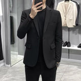Bonsir New In Spring Autumn Male Business Blazer Coat Fashion 2024 Classic Elegant Clothes Original Clothing Men's Suit Dress Jackets