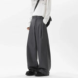 BONSIR  -  Mens Trousers Thin Drape Plain Casual Pants Spring Summer Daily Simple Youth All-Match Straight Pants Men'S Clothing 2025 New