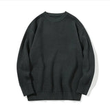 BONSIR  -  New Trendy Solid-color Simple and Loose Sweater for Young Men, Casual and Versatile, Thickened Pullover Knitted Sweater S-2XL