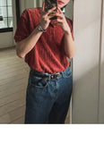 BONSIR  -  Henry collar short-sleeved T-shirt men's summer thin Tailored Cut versatile t-shirt Korean commuter style design top