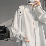 Bonsir Spring Summer High Quality Solid Long Sleeve Shirts Man 2024 Casual Oversize Blouse Male Fashion Simple Clothing Plus Size 5XL-M