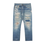 Bonsir Streetwear Ripped Hole Patch Baggy Y2k Jeans for Men Washed Pantalones Hombre Straight Casual Denim Trousers Oversized