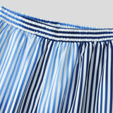 BONSIR  -  Men Striped Pants Elastic Waist Loose Joggers Wide Leg Trousers Men Streetwear 2025 Oversize Fashion Casual Long Pants