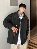 Bonsir Vintage American style trench coat Men's dark department Men's senior sense fake two-piece jacket outdoor mountaineering coat