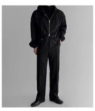 BONSIR  -  Maillard casual sports suit men's spring and autumn heavy hooded sweatshirt cardigan splicing