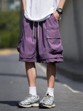 BONSIR  -  Loose Men's Casual Shorts Summer New Cargo Pants Fashionable Wide-leg Baggy Big Pocket Sweatpants Male Short Pants Streetwear