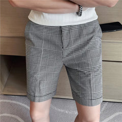 Bonsir Brand Clothing Male High Quality Pure Cotton Plaid Shorts/Men's Summer Slim Fit Leisure Business Shorts Plus size 29-36