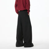 BONSIR  - Brown Suit Pants Men Oversized Fashion Society Mens Black Dress Pants Korean Loose Wide Leg Pants Mens Office Formal Trousers