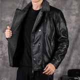 Bonsir Suits and Blazers Thin Winter Coats Slim Fit Fashion 2024 Single Models Casual Trendy Luxury Designer Leather Jacket for Men