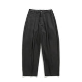BONSIR  -  Grey Black Suit Pants Men Oversized Fashion Society Mens Dress Pants Korean Loose Wide Leg Pants Mens Office Formal Trousers
