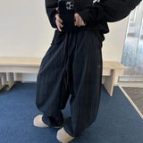 BONSIR  -  Mens Pants Blue Stripes Pockets Autumn Casual Antibacterial Wear-Resistant Anti Fouling Ankle Pants Men's Clothing Unisex