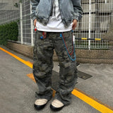 BONSIR  -  American Street Fashion Retro Workwear Casual Pants Unisex 2025 Summer New Wide Leg Handsome Niche Design Straight Trousers Men