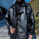 Bonsir Leather Jacket for Men Spring Autumn Winter Coats Fashionable Korean Style Clothes Original Elegant Casual Man Suits and Blazers