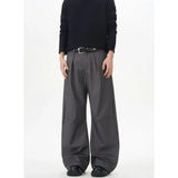 BONSIR  -  Pleated scimitar trousers for men in spring and autumn new trendy brand high-end loose straight trousers draped casual pants