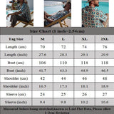 BONSIR  -  Y2K Shirt Shirt Floral Printed Summer Casual Tops Daily Vacation Floral High Stretch Holiday Lapel Men Polyester