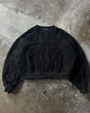 Bonsir New Retro Black Gothic Sweatshirt Patchwork Striped Long Sleeved Sweater Hip Hop Harajuku Men and Women Sweatshirt Streetwear