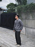 BONSIR  -  autumn and winter thickened velvet pants knitted straight solid color cereal soft waxy lazy casual pants men