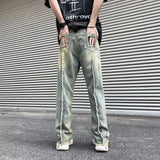 Bonsir New Fashion Old Y2K Streetwear Stacked Baggy Ripped Jeans Pants Men Clothing Straight Denim Trousers